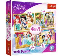 Trefl 4 az 1-ben puzzle (35,48,54,70 db-os) - 34385 - Disney Princess - Happy day (3