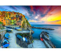 Enjoy - 1000 darabos - 2084 - Manarola Harbor at Sunset, Cinque Terre, Italy